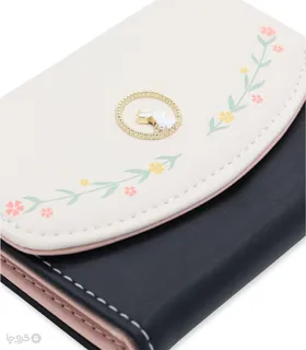 کیف پول دخترانه تاشو دکمه دار Taomicmic تائومیک میک طرح گل و خرگوش