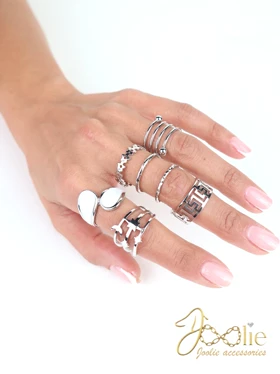 مجموعه 7 عددی انگشتر زنانه کدR4169 (سیلور)