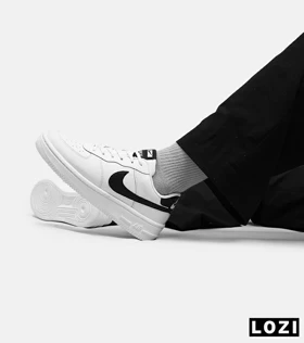 کفش مردانه و زنانه سفید مشکی NIKE AIR FORCE