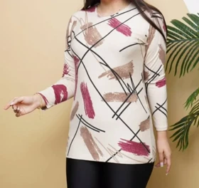 بلوز زنانه موهر نگین‌دار مجلسی