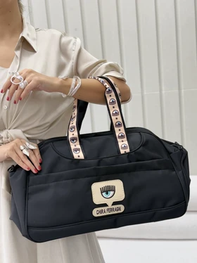 ساک ورزشی کیارا (مشکی بند کرم)