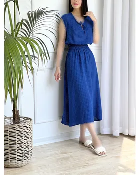 پیراهن ساحلی نخی 905004