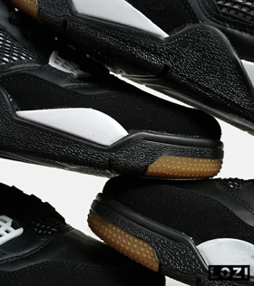 کتانی ساق‌دار زنانه و مردانه مشکی سفید Nike air jordan 4