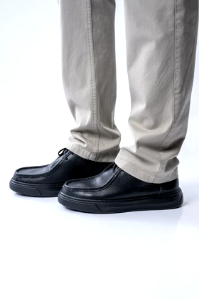 کفش کادیلاک چرم طبیعی یک رنگی مردانه