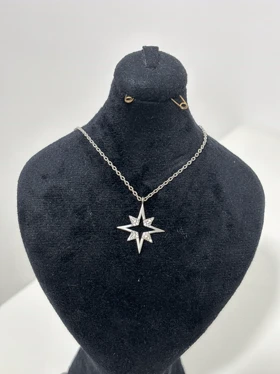 گردنبند نقره زنانه ستاره قطبی 973