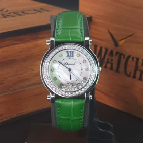 ساعت مچی زنانه چوپارد Chopard A896 با موتور کوارتز ژاپن و بند چرم کد 2