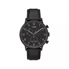 ساعت مچی مردانه تایمکس بند چرم مشکی کرنوگراف TW2R71800