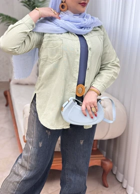 شومیز لینن حصیری 3086