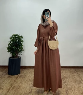 پیراهن مانتویی بلند سروین