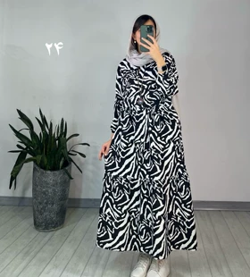 پیراهن مانتویی بلند تینا