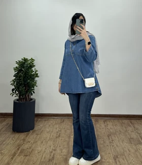 تونیک مانتویی جین مهسا