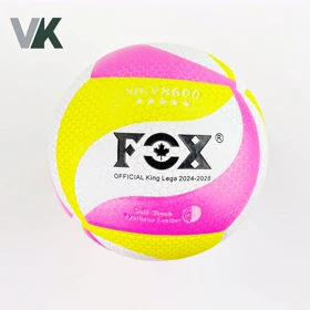 توپ والیبال برند FOX کد8600 شناسه 10100289 رنگ صورتی-زرد