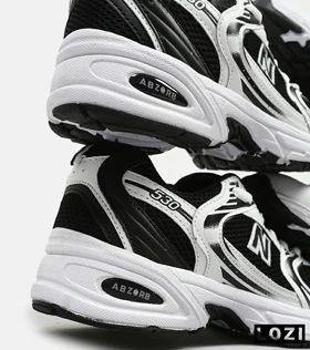 کفش کتانی بزرگ پا سفید مشکی NEW BALANCE 530