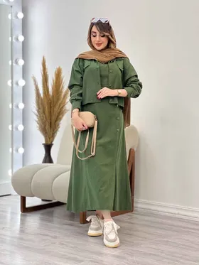 ست کت و سارافون جیب نما