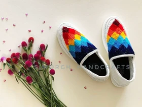 گیوه کد 01- طرح لوزی رنگی