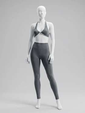 ست نیم‌تنه کاپ‌دار بند گردنی و لگ نواردوزی