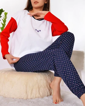 تیشرت و شلوار سه گل پرک زنانه