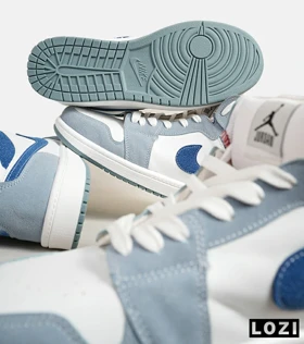 کفش کتانی مردانه و زنانه ساق‌دار سفید فیلی NIKE jordan 1
