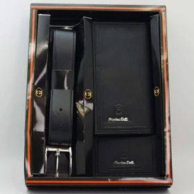 ست کادویی مردانه کیف و کمربند و جا کارتی شیک و رسمی