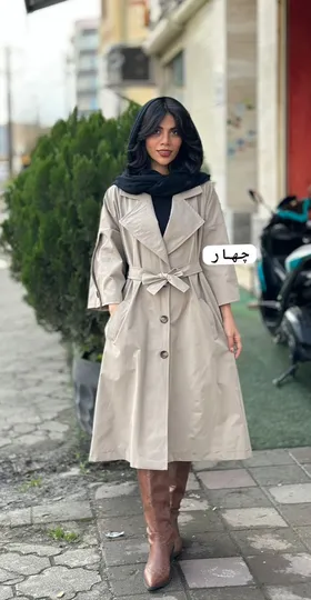 بارانی بلند کتان