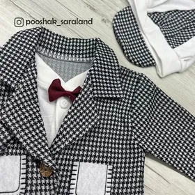 سرهمی نوزاد پسرانه طرح تک کت