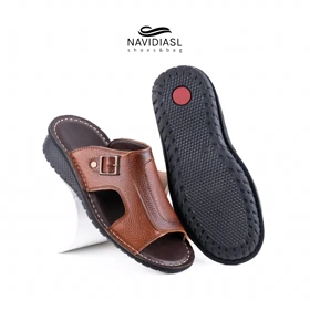 صندل مردانه چرم شهباز طبی کد 1501014