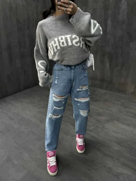 شلوار جین مام