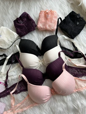 ست شورت و سوتین فنردار با جک کم NBB کد: 4224