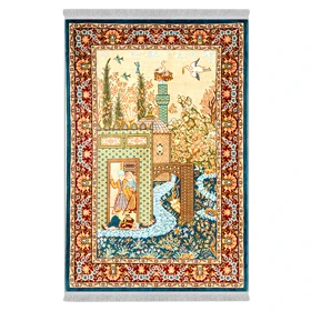 فرشینه از جنس پارچه هازان مخمل ترک طرح سنتی و مدرن برند دفه کد DAMG638