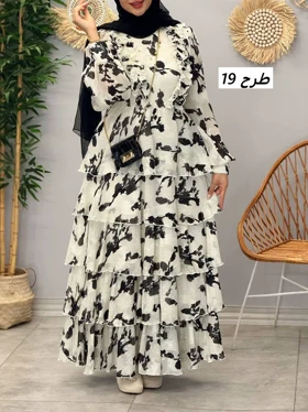 3330 - پیراهن طبقه‌ای رز