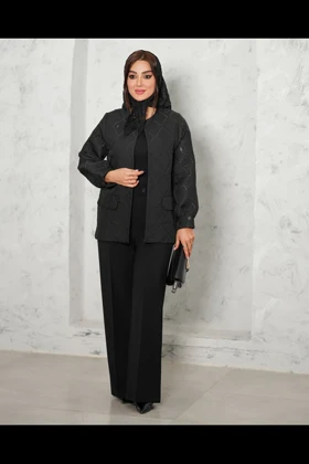 کت ژاکارد آستین پیله