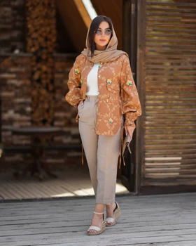 مانتو شومیزی رنگین کمان کد 2844