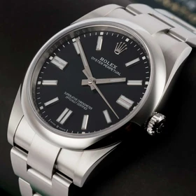 ساعت رولکس مردانه اویستر پرپچوال سیلور مشکی Rolex-4113-G