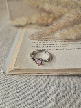 انگشتر جواهری فری سایز کالکشن صورتی