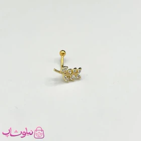 پیرسینگ گوش طرح گندم طلایی