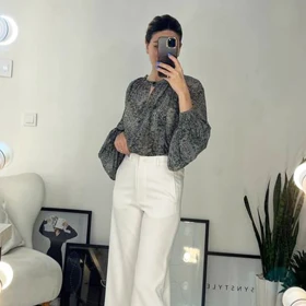 شومیز حریر زنانه آستین پفی دبورا (Deborah) سین‌استایل