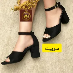 صندل پاشنه‌دار مجلسی زنانه کمربندی