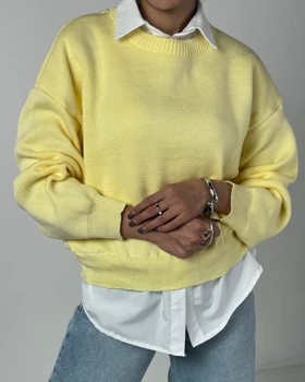 بلوز بافت یقه شومیزی کد 150091