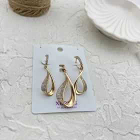 نیم ست زنانه با طرح جواهر و روکش طلایی ژوپینگ