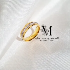 انگشتر زنانه طرح حلقه نگین‌دار برند ژوپینگ مشابه طلا