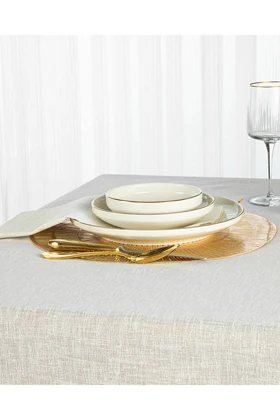 رو میز English Home مدل Luxe Keten Look کتان - بژ