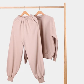 ست شلوار و دورس یقه گرد_کد0988