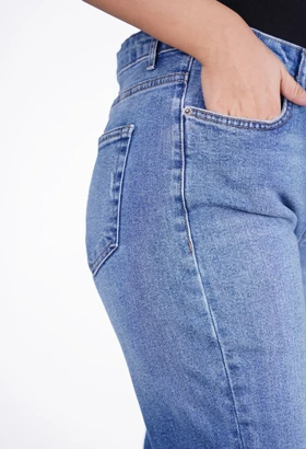 شلوار جین بوت کات سایز بزرگ کد1433-2