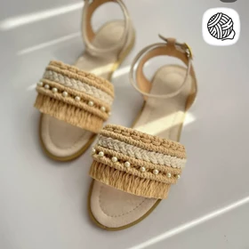 صندل مکرومه بافی زنانه مدل لیدا