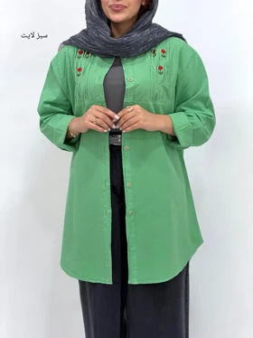 مانتو لینن گلدوزی ملیکا 1(ایراد دار)