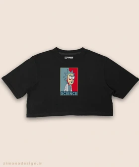 کراپ زنانه طرح ریک اند مورتی کد 893