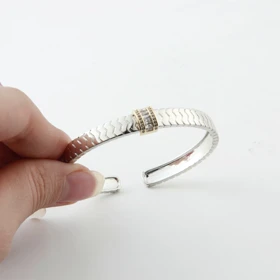 دستبند زنانه بنگل تک نگین