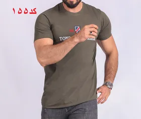 تیشرت یقه گرد تامی سبز تیره