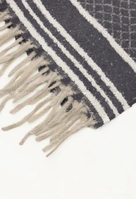 شال بافت موهر راه راه کد1004418