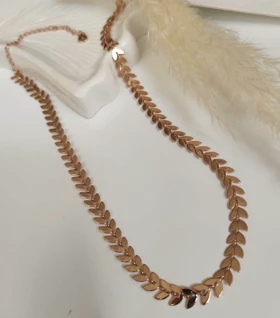 گردنبند زنانه طرح برگ و گندم